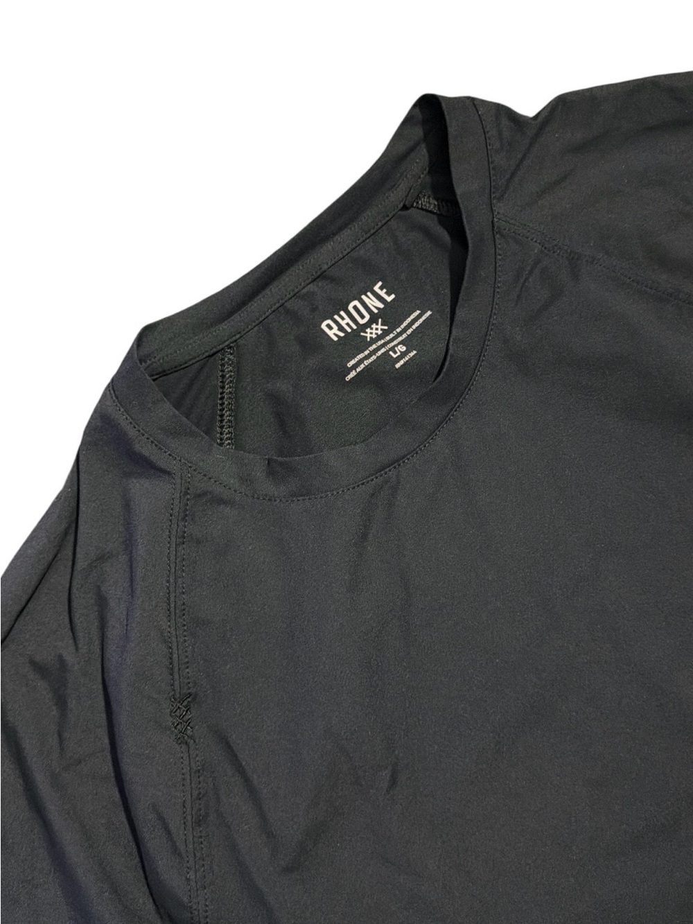 Rhone Black Performance Long Sleeve Shirt Men’s Large Athletic Training - Picture 2 of 2